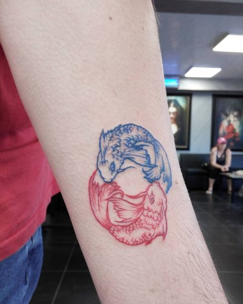 #red_beard_tattoo #tattooidea #tattooed #tattooink #ink #ignorantstyletattoo #parloiruk #wmoct #хоумтату #tattrx #tatts #taot #minimalism… 3d Tattoo Red And Blue, Red And Blue Dragon Tattoo, Blue And Red Tattoo, Red And Blue Tattoo, Blue Dragon Tattoo, Disney Childhood, Sick Tattoos, Red Tattoo, Sick Tattoo