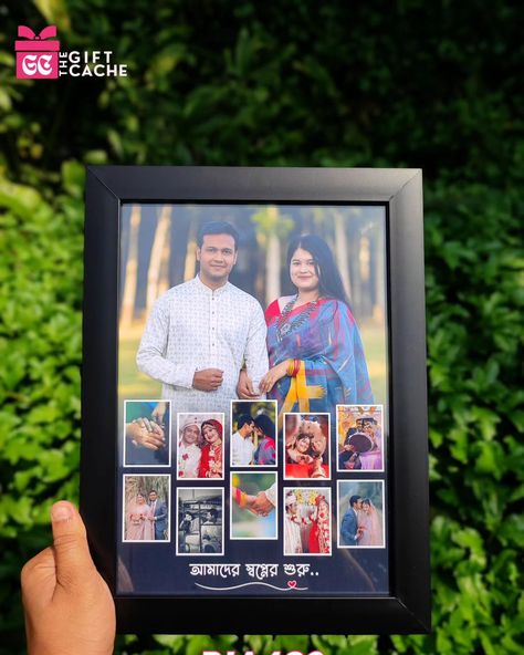 Customized Photo Frame Gift for anniversary, birthday #thegiftcache DM us to order . . . . . . . #annyversarygift #love #lovestoryframe #customizedphotoframe Photos Frame Design, Photo Frame Ideas For Anniversary, Photo Frame Size, Wedding Anniversary Frames Pictures, A4 Photo Frame, Customized Photo Frame, Wedding Anniversary Frame Ideas, Wedding Photo Frame Design, Mom Dad Anniversary Ideas