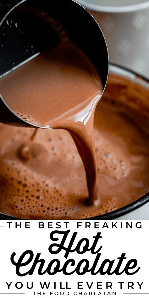 Best Ever Hot Chocolate Recipe, French Hot Cocoa Recipe, Hot Dark Chocolate Drink, Make Ahead Hot Chocolate, Hot Cocoa Recipe Crock Pot, Hot Cocoa Recipe With Cocoa Powder, Hot Cocoa For A Crowd, Crockpot Hot Cocoa, French Hot Chocolate Recipe