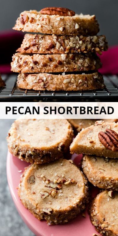 Cookies Photography, Pecan Shortbread Cookies, Pecan Shortbread, Shortbread Recipe, Buttery Shortbread Cookies, Sally's Baking, Shortbread Cookie Recipe, Pecan Cookies, Shortbread Recipes