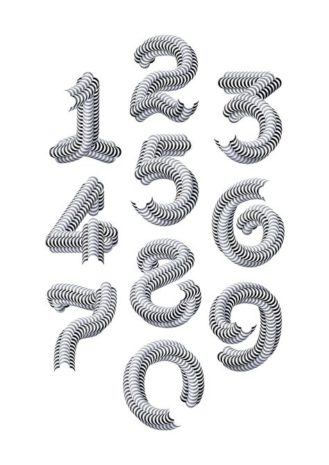 Excellence Expected - Illustrated Number Series on Behance Numerical Fonts, Fashion Psychology, Fonts Numbers, Numbers Typography, Memo Notes, Sign Painting Lettering, Graffiti Art Letters, Small Business Blog, Fortune Magazine