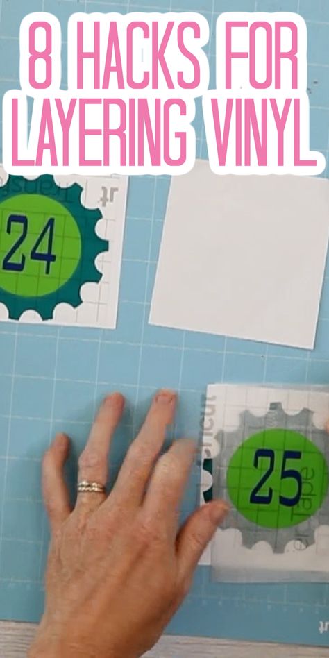 How To Cricut Vinyl Tutorials, Cricut Maker Projects Beginner Vinyl, Layering Vinyl Cricut Decals, Layer Htv Vinyl Cricut, Cricut Vinyl Layering, How To Layer Vinyl Cricut Heat Transfer, Layering Vinyl Cricut Heat Transfer, How To Layer Vinyl Cricut Decals, How To Layer Vinyl