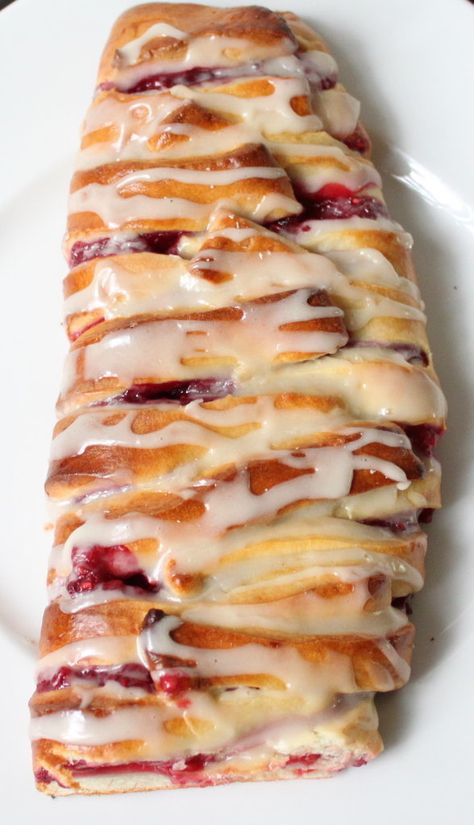 Danish Recipe Cream Cheese, Homemade Cherry Danish, Cherry Cream Cheese Danish With Crescent Rolls, Easy Cherry Cheese Danish, Cream Cheese Croissant Danish, Cranberry Cheese Danish, Cream Cheese Filling For Danish, Pastry Danish Recipes, Cherry Cheese Danish Crescent Rolls