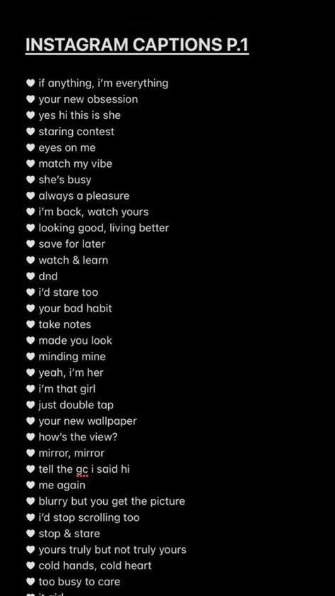 Short Captions Ideas, Short Photo Captions, Nature Selfie Caption, Point Of View Captions For Instagram, Secret Lovers Captions, Insta Captions After Not Posting, Hot Insta Caption Ideas, Clap Back Captions, Swipe For Captions Instagram