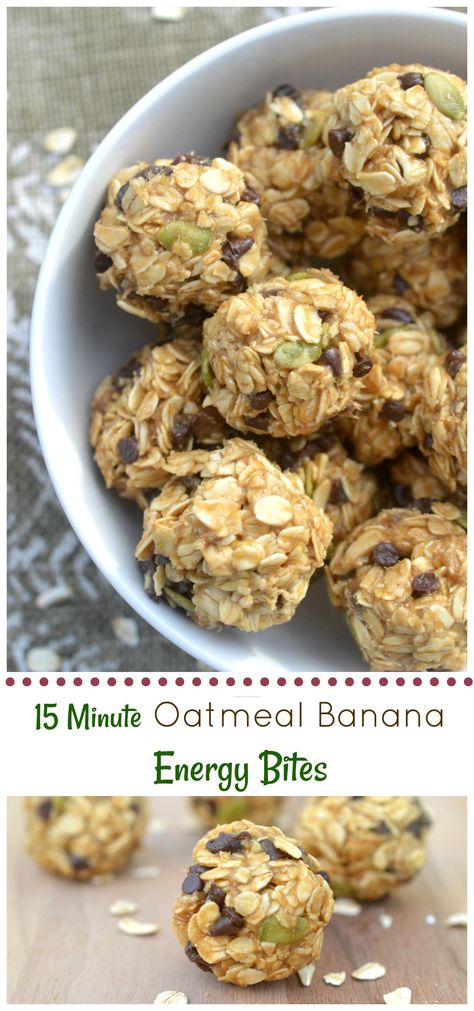 Banana Energy Bites, Homemade Energy Bites, Banana Energy, Energy Bites Recipe, Oatmeal Energy Bites, Make Oatmeal, Oatmeal Banana, Granola Recipe Homemade, Energy Bites Recipes