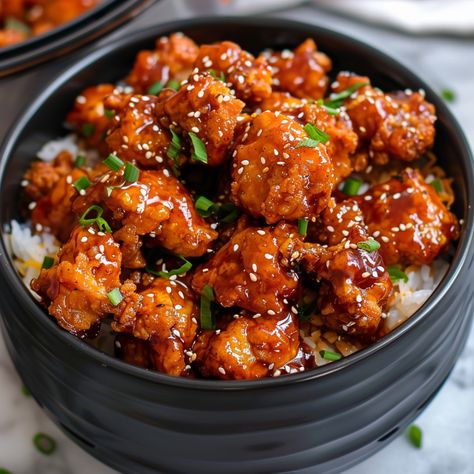 Crispy Air Fryer General Tso's Chicken Recipe Healthy General Tso Chicken Air Fryer, General Tao Chicken Air Fryer, Chinese Food Recipes Air Fryer, Chinese Chicken Recipes Air Fryer, Crispy General Tso Chicken, Air Fryer General Tso Chicken, General Tso Chicken Air Fryer, Crispy Chicken Air Fryer, General Chicken Recipe