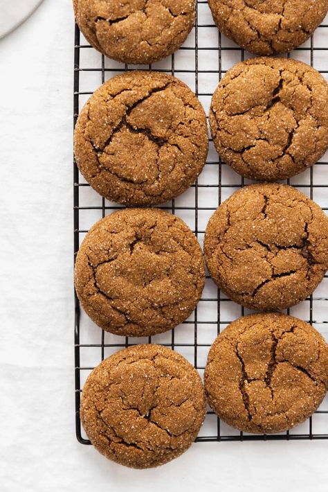 Chewy Ginger Snaps, Gingerbread Biscotti, Ginger People, Soft Gingerbread, Chewy Gingerbread Cookies, Broma Bakery, Soft Gingerbread Cookies, Ginger Molasses Cookies, Ginger Bread Cookies Recipe