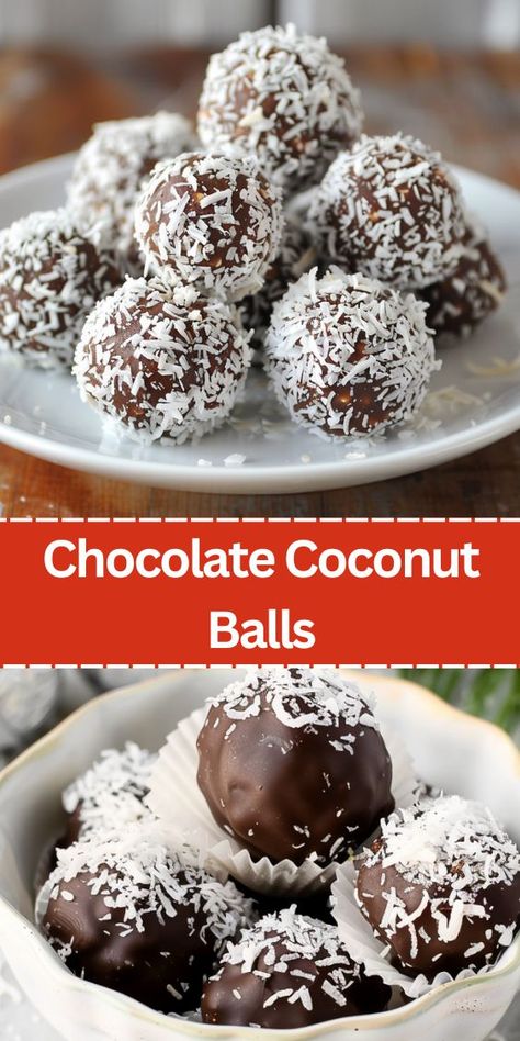 Discover the perfect recipe for homemade chocolate coconut balls! These easy, no-bake treats are made with simple ingredients like desiccated coconut, powdered sugar, sweetened condensed milk, and chocolate chips. Perfect for holidays, parties, or a quick dessert, these delicious bites are sure to impress. Learn the best tips and tricks for making these delightful sweets, and enjoy a tasty, crowd-pleasing dessert. Desiccated Coconut Recipes, Coconut Condensed Milk Recipe, Chocolate Coconut Balls, Coconut Condensed Milk, Smothered Pork Chops Recipe, Coconut Truffles, Easy Biscuit Recipe, Coconut Balls, Coconut Candy