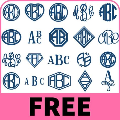 Monogram Cricut Free, Circle Monogram Font Free, Free Monogram Maker, Monogram Generator, Monogram Cricut, Initials Logo Letters, Circle Monogram Font, Create Monogram, Free Monogram Fonts