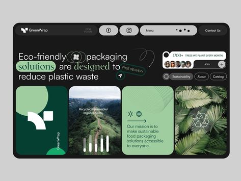 Eco food packaging website ui by Awsmd on Dribbble 블로그 디자인, Packaging Website, Eco Food, Ui Ux 디자인, Card Ui, Ui Design Website, Webpage Design, Website Design Layout, Web Inspiration
