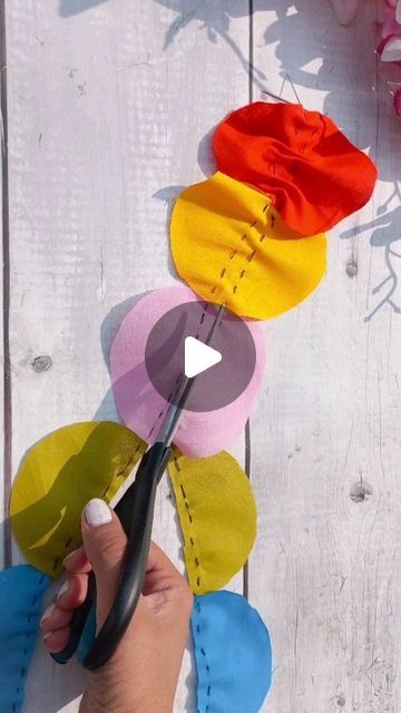 Shaily Quicky Crafts🌺 on Instagram: "Fabric Flowers 🌼   #reels #trending" Flowers From Fabric Scraps, Sewn Flowers Patterns, Fabric Corsage Diy, Fabric Flower Applique, Flowers Made From Fabric, Material Flowers How To Make, Diy Fabric Flowers Tutorial, Make Flowers Out Of Fabric, Cloth Flowers How To Make