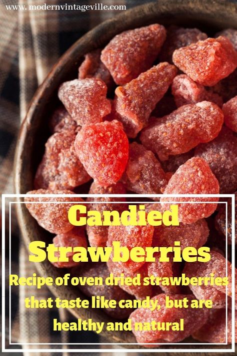 Drying and candying fruit or berries is a way of preserving them. It also makes a super delicious and healthy desert. Plus these candies are homemade from scratch meaning there are no harmful preservatives. Dehydrated Fruit Recipes Healthy Snacks, Candied Fruit Slices, Dehydrating Candy, Dehydrator Candy, Natural Candy Recipes, Healthy Homemade Candy, Diy Candied Fruit, Dehydrated Desserts, Dehydrated Fruit For Cocktails