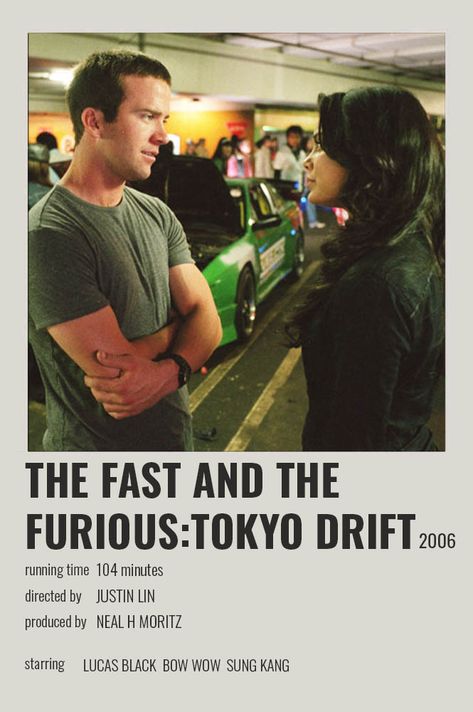 Polaroid Movie Poster, Movie Fast And Furious, Cars Poster, The Fast And The Furious, Tokyo Drift Cars, Fast And The Furious, Furious Movie, Iconic Movie Posters, Tokyo Drift