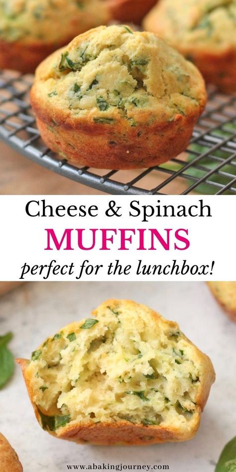 These Cheddar Spinach Muffins make a delicious savoury baked goods that can be served as an appetiser or enjoyed as a snack. These savoury cheese muffins are also a great lunchbox meal idea for your kids, packed with hidden veggies! Savory Muffins For Kids, Toddler Spinach Recipes, Toddler Muffin Recipes, Spinach Muffins For Kids, Lunchbox Muffins, Cheesy Muffins, Healthy Savoury Muffins, Healthy Toddler Muffins, Muffins For Kids