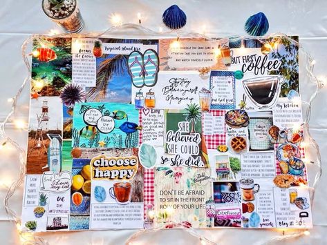 Vision Board Ideas that Work (And How To Make A Vision Board) - Lifehack Vision Board Ideas Examples, Creative Vision Boards, Make A Vision Board, Work Vision Board, Vision Board Diy, Vision Board Template, Vision Board Ideas, Collage Des Photos, Vision Board Examples