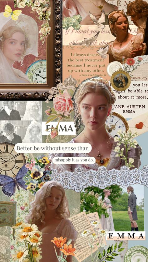 #emma #janeausten #books #art #prideandprejudice #anyataylorjoy #movies #wallpaper #paintings #flowers #antique #love #janeaustenemma #vintageaesthetic  #nature #wallpapers #beauty Emma Jane Austen Art, Regency Era Aesthetic, Emma Book, Movies Wallpaper, Paintings Flowers, Emma Woodhouse, Most Ardently, Emma Jane Austen, Emma Jane