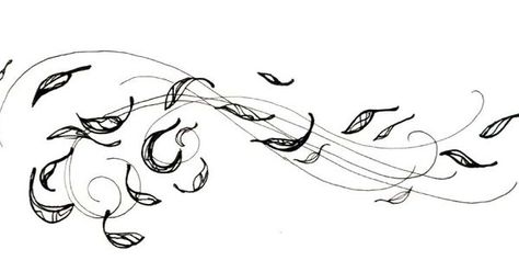 Wind Drawing Leaves Blowing In The Wind, Drawing Wind, Wind Tattoo, Leaves Blowing, Wind Drawing, Leaf Home Decor, Wind Art, Wind Blowing, Blowing In The Wind