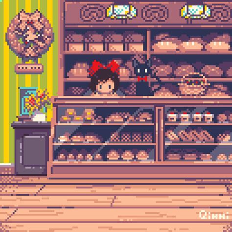 Pixel Kawaii, How To Pixel Art, Pokemon Video, Best Pokemon, 8 Bit Art, Piskel Art, Pixel Art Background, Pixel Animation, Kiki Delivery