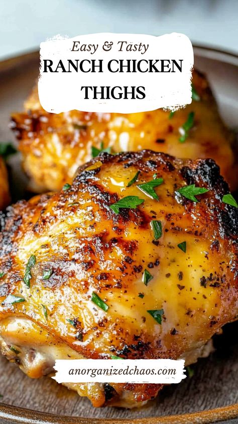 Ranch Chicken Thighs Fast And Easy Chicken Thigh Recipes, Thigh And Leg Recipes, Healthy Boneless Skinless Chicken Thigh Recipes Crockpot, Easy Chicken Thigh Recipes Quick Healthy, Healthy Southern Dinner Recipes, Chicken Thigh Pan Recipes, Chicken With Skin On Recipes, Chicken Thigh Carnivore Recipe, Chicken Thigh Recipes Skin On