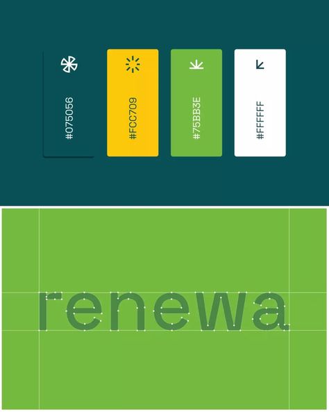 The creation of the Renewa symbol was inspired by letter R, Turbine and Sun which are the key elements of renewable energy and are all embedded in the mark. Renewa, a sustainable energy company harnessing the power of renewable sources to create a cleaner, greener future! #LogoDesign #Branding #GraphicDesign #DesignInspiration #VisualIdentity #BrandIdentity #SustainableDesign Sustainability Logo Design Inspiration, Energy Illustration Design, Renewable Energy Branding, Energy Company Branding, Sustainability Logo Design, Clean Energy Logo, Energy Graphic Design, Renewable Energy Logo, Energy Company Logo