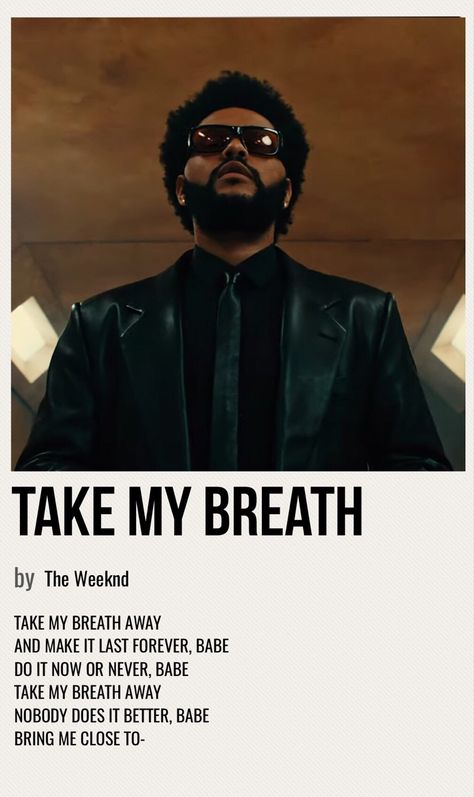 minimal poster of the song take my breath by the weeknd The Color Violet Tory Lanez Poster, The Weeknd Song Poster, Song Posters The Weeknd, Take My Breath The Weeknd, The Weeknd Album Poster, The Weeknd Album Cover, The Weeknd Background, Weekend Song, The Weeknd Albums