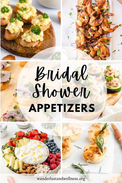 Hosting a bridal shower can be both exciting and overwhelming, especially when it comes to deciding on the menu. Appetizers are a great way to satisfy your guests' taste buds without filling them up before the main course. And with so many delicious options to choose from, it can be difficult to narrow down the choices. That's why we've put together this collection of the best bridal shower appetizers to help you plan the perfect menu for your event! Savory Bridal Shower Appetizers, Bridal Shower Party Food, Appetizers For Ladies Luncheon, Appetizer Bridal Shower Ideas, Appetizers For Bridal Shower Easy, Appetizer For Bridal Party, Wedding Shower Orderves, Brunch Food For Bridal Shower Mornings, Bridal Party Appetizers