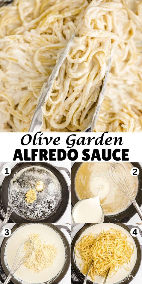 Chicken Alfredo Pasta Olive Garden, Olive Gardens Alfredo Sauce, Fettucini Alfredo Sauce Recipe Easy, Home Made Fettuccine Sauce, How To Make Jarred Alfredo Sauce Better, How To Make Alfredo Sauce Easy, Fettucini Alfredo Sauce Recipe, Copycat Olive Garden Chicken Alfredo, Yummy Family Dinner Ideas