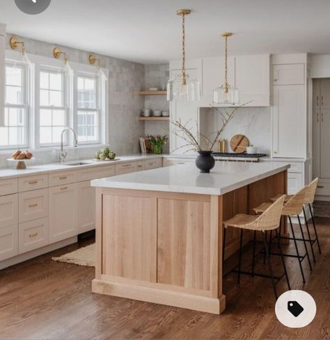 Renovate Kitchen, Two Toned Kitchen, Two Toned Kitchen Cabinets, Gorgeous White Kitchen, 1900s Home, Kitchen Post, Concrete Countertops Kitchen, Two Tone Kitchen, Transitional Decor Kitchen