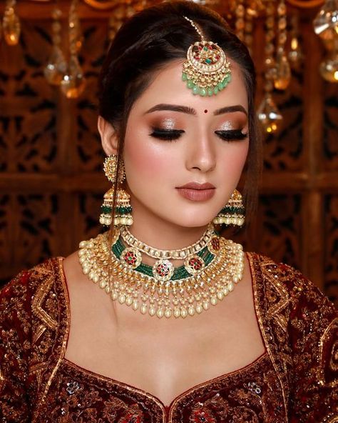 Indian Bridal Makeup Wedding, Indian Bride Eye Makeup, Bridal Makeup Images Indian, Bride Look Indian, Bride Makeup Indian, Bridal Makeup Fair Skin, Celebrity Bridal Makeup, Bridal Looks Indian Brides, Shadi Preparation