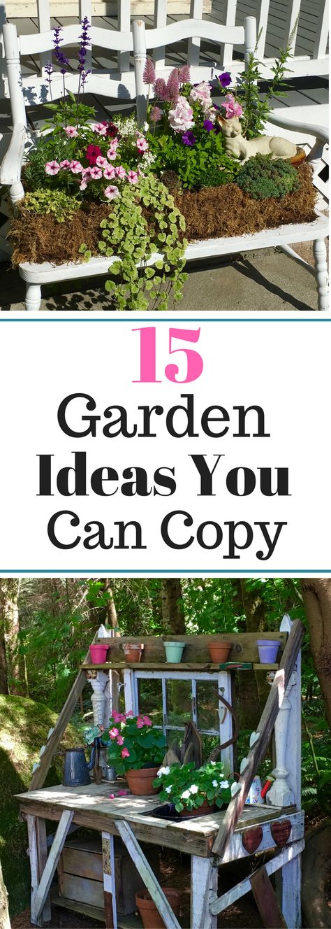 15 Garden Ideas You Can Copy - from a Garden Tour Garden Tours Backyards, Creative Gardening Ideas, Creative Garden Ideas, Sun Dial, Ideas Backyard, Creative Gardening, Image Description, Text Overlay, Landscaping Tips