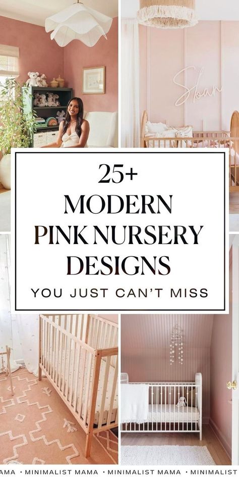 On the hunt for modern nursery ideas and nursery inspiration? If your heart is set on a pink nursery, you're in the right place - I've hand-picked my fav pink nurseries & baby room ideas for 2025 and you need to see them - these ideas are perfect for baby girl nursery (girl nurseries), including nursery decor, nursery paint colors, nursery furniture and more! Baby Girl Nursery Paint Colors, Paint Colors Nursery, Pink Nursery Paint Colors, Pink Nursery Paint, Nursery Ideas Pink, Pink Nurseries, Pink Nursery Ideas, Modern Nursery Ideas, Pink Nursery Room