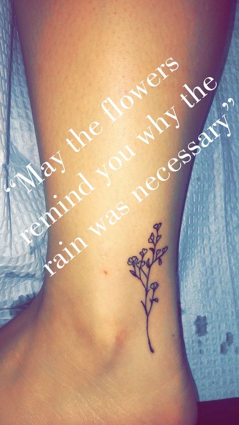 “May the flowers remind you why the rain was necessary”  #flower #tattoo #wildflower Tattoo Dots, Best Tattoo Quotes, Short Inspirational Sayings, Quotes Short Inspirational, Tattoo Quotes For Men, Tattoo Diy, Good Tattoo Quotes, Illustration Tattoo, Muster Tattoos