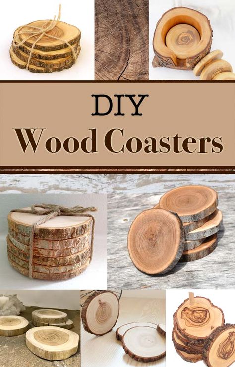 Diy Wood Coasters, Wood Coasters Wedding, Wood Coasters Diy, Easy Woodworking Ideas, Craft Home Decor, Wood Projects For Beginners, Wood Slice Crafts, How To Make Coasters, Tree Slices