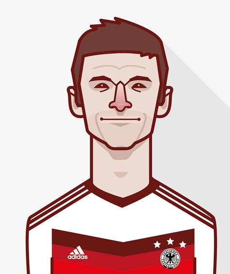 German World Cup winner Thomas Müller Athlete Illustration, Wallpapers Football, Soccer Rules, German Newspaper, Fifa 2014 World Cup, Football Graphics, World Cup Football, Soccer Design, Football Drawing