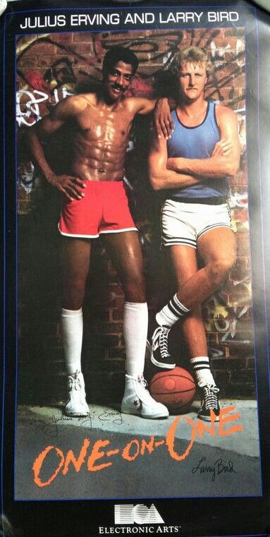 Julius Erving and Larry Bird One-on-One computer game....LMAO HELL YEA Julius Erving, Game Cover, Bola Basket, Dr J, Basketball Is Life, Gaming Stuff, Basketball Photography, Classic Video, Shorts Adidas