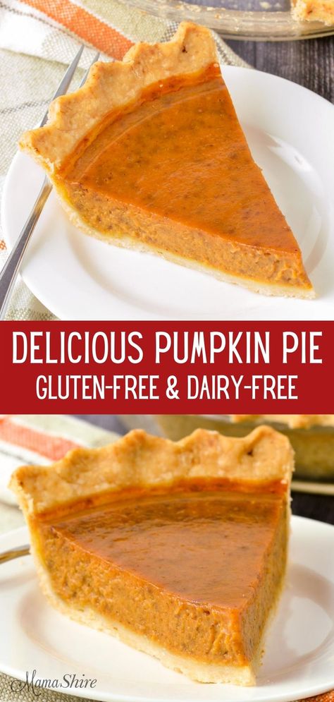 Dairy Free Thanksgiving, Dairy Free Pumpkin Pie, Gluten Free Dairy Free Dessert, Gluten Free Pumpkin Pie, Dairy Free Pumpkin, Mom Kitchen, Easy Gluten Free Desserts, Gluten Free Pie, Gluten Free Sweets