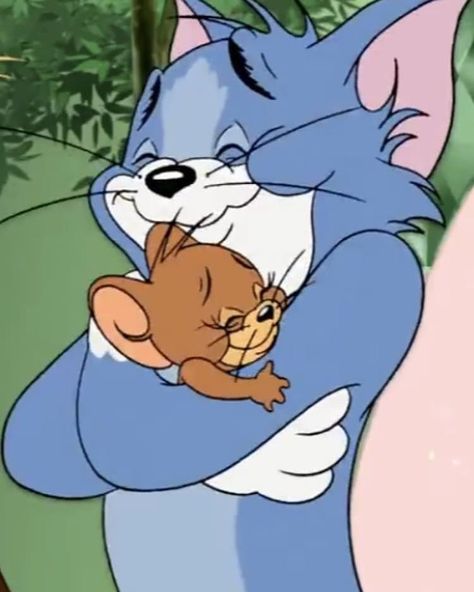 Jon Meyer on Instagram: “Tom and Jerry hugging. That’s very sweet. #cartoonnetwork #tomandjerry” Tom And Jerry, Cartoon Character, A Cat