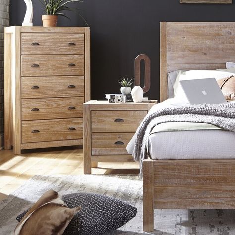 Wood Furniture Colors, Furniture Canada, Oak Bedroom Furniture, Master Room, Padded Headboard, Solid Wood Bed, White Nightstand, 2 Drawer Nightstand, Wood Bedroom