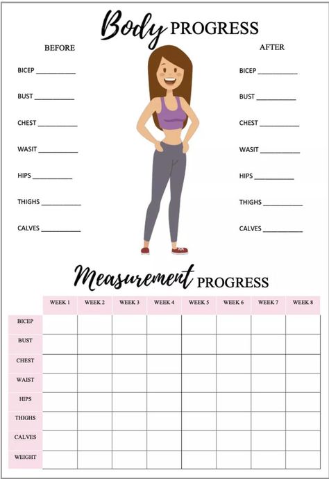 Planning Sport, Body Progress, Fitness Tracker Printable, Fitness Planner Printable, Workout Log, Health Tracker, Health Planner, Tracker Printable, Fitness Challenge