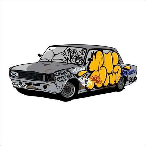 Car Graffiti Art, Graffiti Style Art Ideas, Grafitti Art Ideas Design, Graffiti Stickers Ideas, Grafitis Ideas, Blackbook Graffiti, Graffiti Can, Graffiti Pieces, Graffiti Car