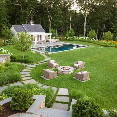 Landscape Hardscape, Pool Decking, Pool Landscape, Pool Landscape Design, Backyard Pools, Large Backyard, Dream Pools, Backyard Inspiration, Backyard Pool Designs