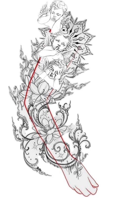 Tattoo ideas Tattoo Arm Sleeve Template, Mystic Sleeve Tattoo, Women Sleeve Tattoo Drawing, Full Sleeve Woman Tattoo, Full Sleeve Arm Tattoo Women, Womens Sleeve Ideas, Tattoo Sleeve Add Ons, Sleeve Tattoo Sketches For Women, Virgo Animal Tattoo