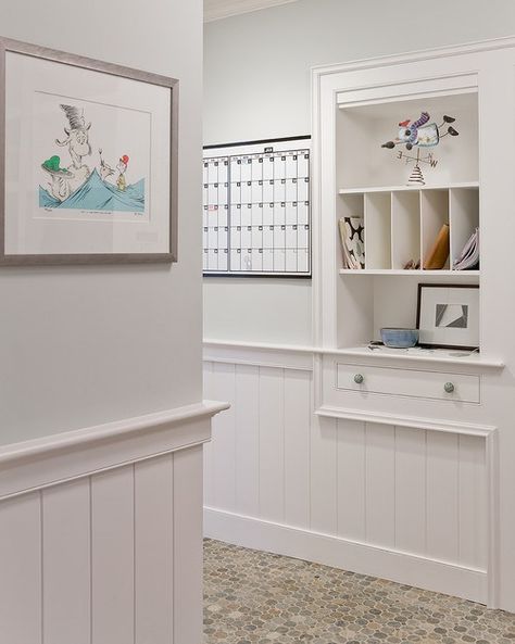 Home Drop Zone Ideas Drop Zone Ideas, Mudroom Cubbies, Drop Zone, Design Apartment, Laundry Mud Room, Up House, Wainscoting, New Wall, Cubbies