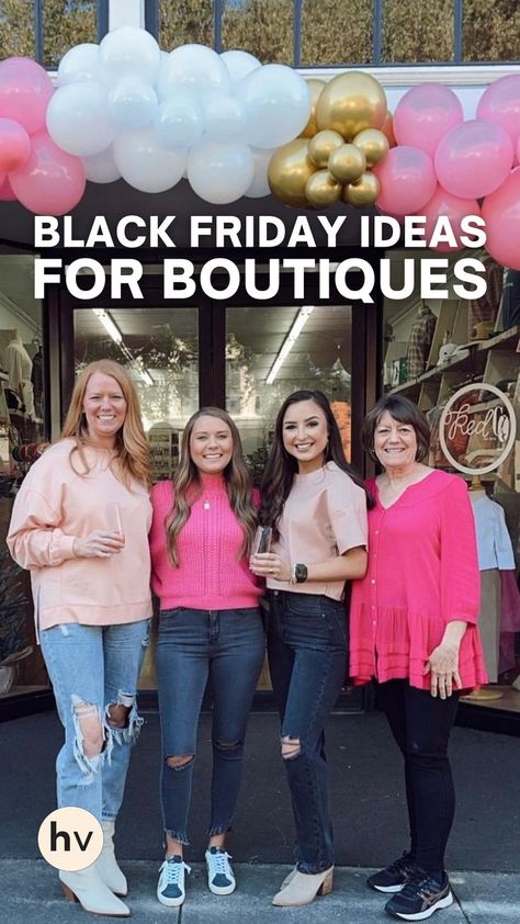 Black Friday is upon us and holds so much potential for small businesses. However, if you want to ensure a seamless and successful Black Friday for your small business, you need to start planning now! Black Friday Ideas For Small Business, Sidewalk Sale Ideas, Boutique Black Friday Ideas, Black Friday Sale Ideas For Boutiques, Boutique Christmas Open House Ideas, Holiday Boutique Ideas, Boutique Events Ideas, Small Business Black Friday Sale Ideas, Retail Sale Ideas