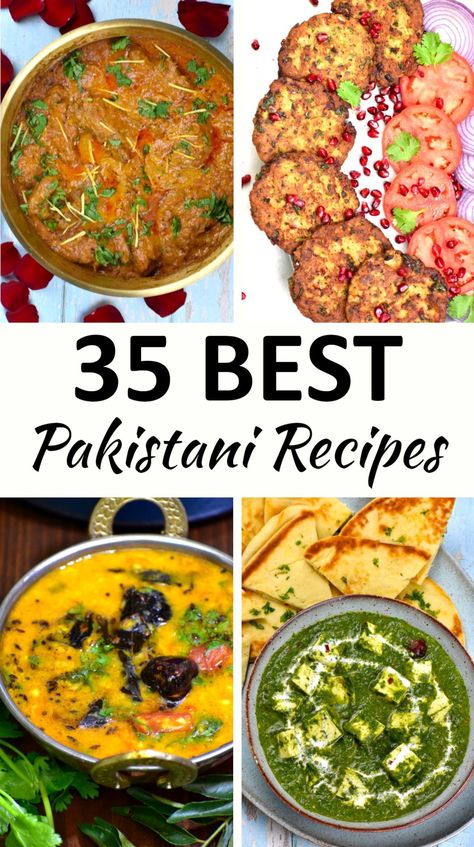 This collection of authentic Pakistani Recipes will help you master this flavorful cuisine in your own kitchen. Pakistani Side Dishes, Lao Gan Ma Recipes, Pakistani Lunch Ideas, Healthy Pakistani Recipes, Pakistani Dinner Recipes, World Cuisine Recipes, International Cuisine Recipes, Desi Dinner Ideas, Pakistani Dinner Party Ideas