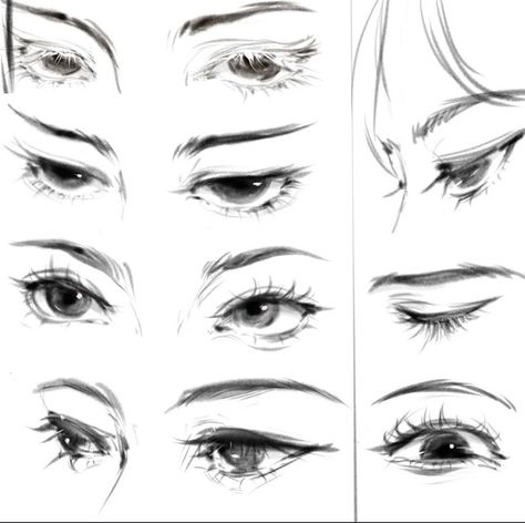 Pin by miko on reference | Anime art tutorial, Art inspiration drawing, Anime eye drawing 얼굴 드로잉, Eye Drawing Tutorials, Anatomy Sketches, Drawing Expressions, Anime Eye Drawing, Digital Painting Tutorials, Anime Drawings Tutorials, Anime Eyes, Art Tutorials Drawing