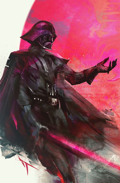 Darth Vader Art, Star Wars Villains, Anakin Vader, Vaporwave Wallpaper, Dark Side Star Wars, Star Wars Books, Sci Fi Comics, Star Wars Drawings, Star Wars Empire