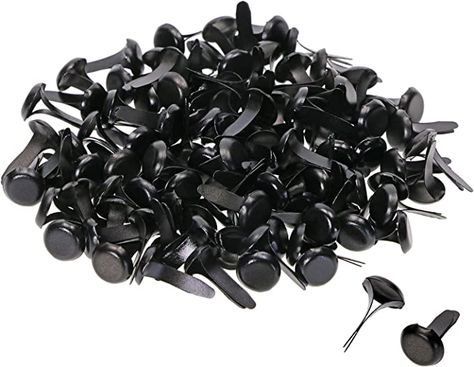 Penta Angel Mini Brads 100Pcs Round Paper Fasteners Metal Brass Pastel Brads for Scrapbooking Crafts DIY Projects, 8x12mm (Black) Paper Fastener, Americana Crafts, Crafts Diy Projects, Crochet Eyes, Sewing Items, Scrapbooking Embellishments, Black Paper, Push Pin, Scrapbook Paper Crafts