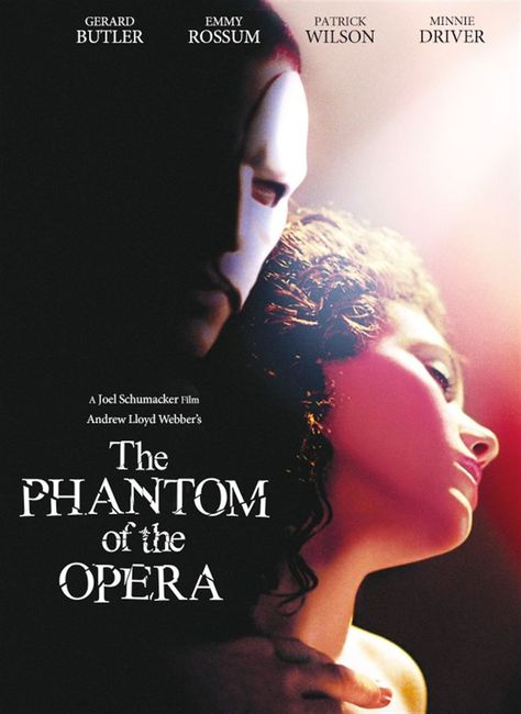 Phantom Of The Opera 2004, Opera Poster, Romance Movie Poster, The Phantom Of The Opera, Romantic Comedy Movies, Film Posters Vintage, Theatre Poster, The Phantom, Music People