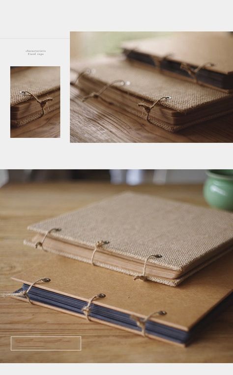 Making Albums Ideas, Handmade Photo Albums Diy, Handmade Albums Ideas, Diy Photo Album Ideas, Handmade Photo Book, Minimalist Scrapbook, Diy Book Cover, Diy Album Photo, Handmade Photo Album